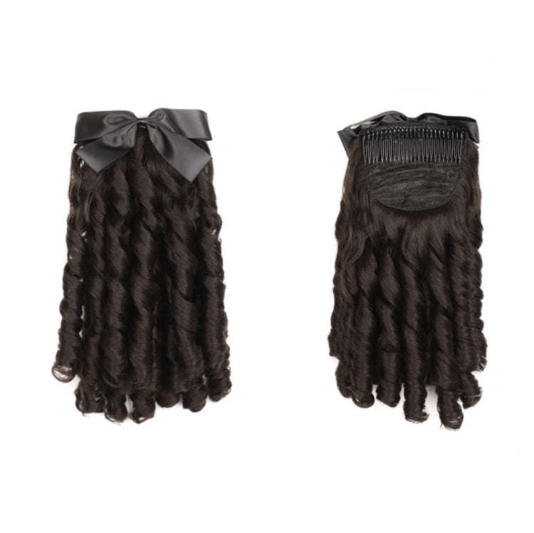 Princess Curly Ponytail Wig Costume Film And Television Retro Prom Comb Ponytail Curly Hair(Brown...