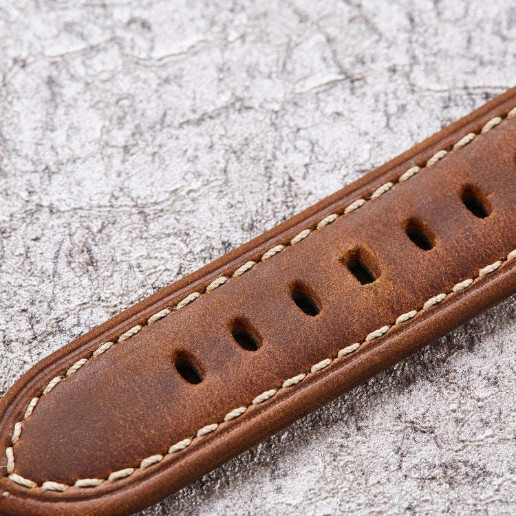 Quick Release Watch Band Crazy Horse Leather Retro Watch Band For Samsung Huawei,Size: 22mm  (Lig...