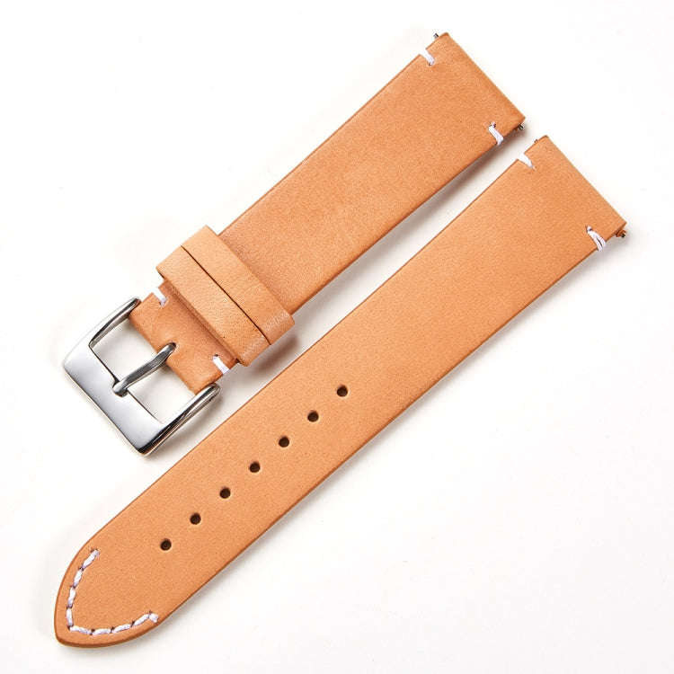 First Layer Retro Cowhide Frosted Leather Quick Release Universal Watch Band, Size 20mm(Light ...