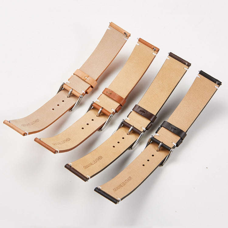 First Layer Retro Cowhide Frosted Leather Quick Release Universal Watch Band, Size 20mm(Light ...