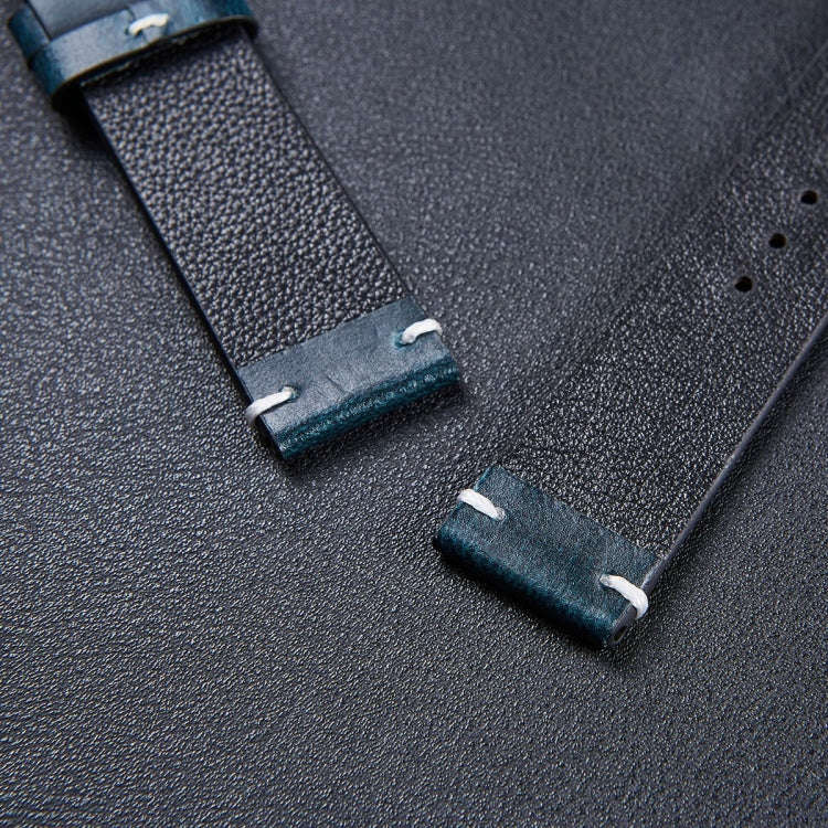 HB001 Color-Changing Retro Oil Wax Leather Universal Watch Band, Size: 20mm(Blue)