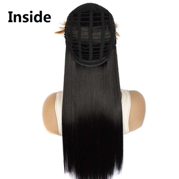Color Bleaching And Dyeing Double Sideburns With Bangs Long Straight Hip-Hop Wig(Violet Bleaching...