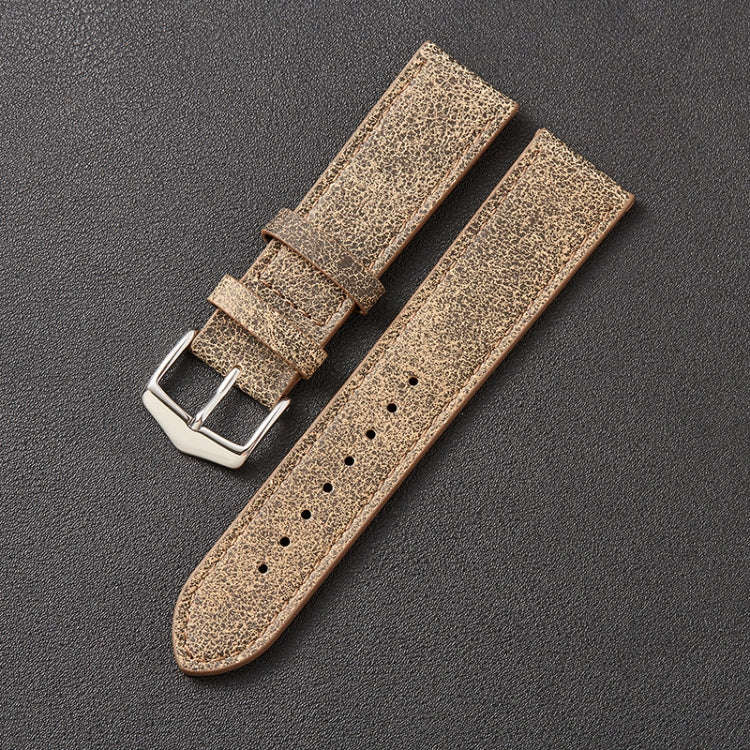20mm Small Broken Texture Cowhide Strap Suitable For Huawei Watch(Light Coffee)