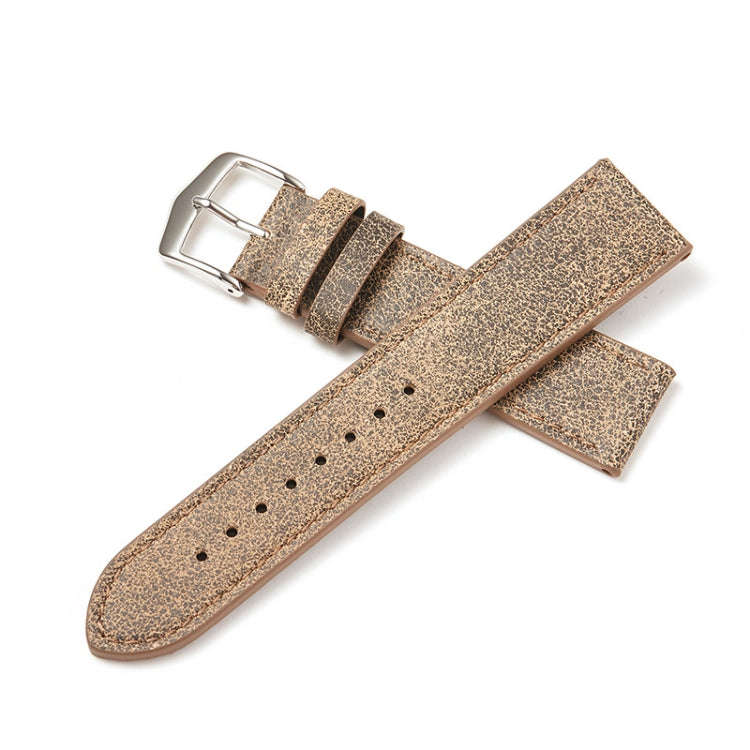 22mm Small Broken Texture Cowhide Strap Suitable For Huawei Watch(Deep Coffee)