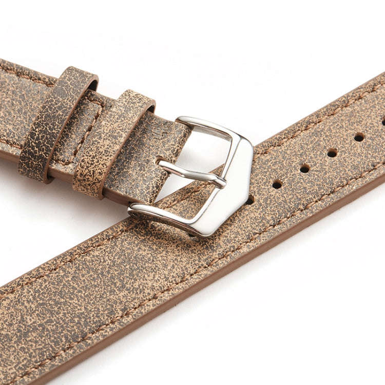22mm Small Broken Texture Cowhide Strap Suitable For Huawei Watch(Deep Coffee)