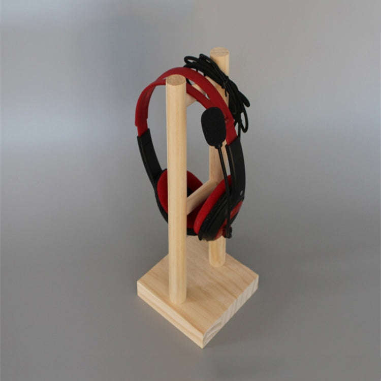 2 PCS Wooden Headphones BracketIn Wooden Headphones Show Racks(Square Bottom)