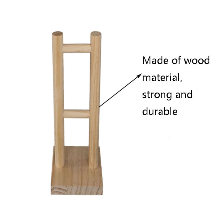 2 PCS Wooden Headphones BracketIn Wooden Headphones Show Racks(Square Bottom)