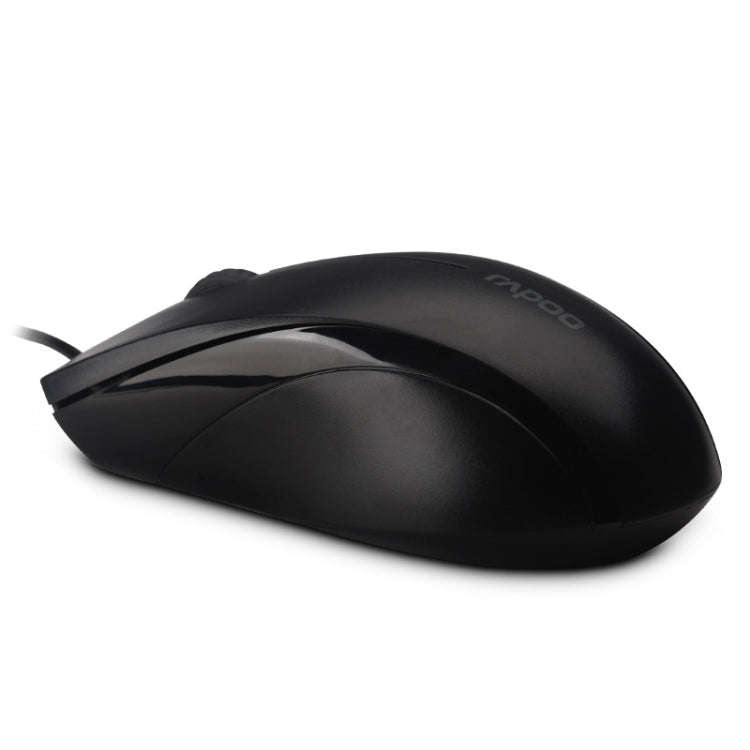 Rapoo N1600 1000 DPI 3 Keys Office Business Silent Wired Mouse, Cable Length: 1.5m(Black)