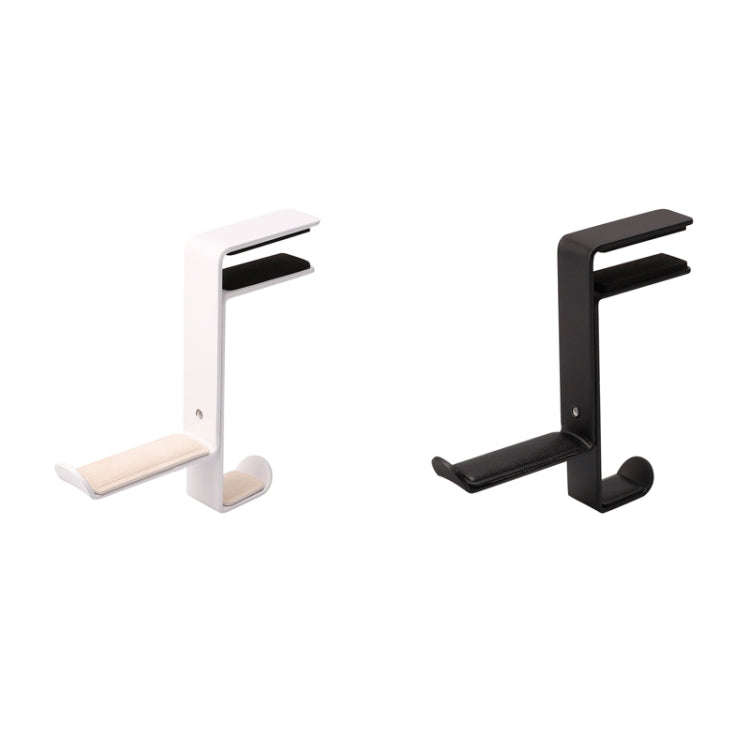 JD039 Metal Clip Earphone Holder Desktop Headset Hook(White)