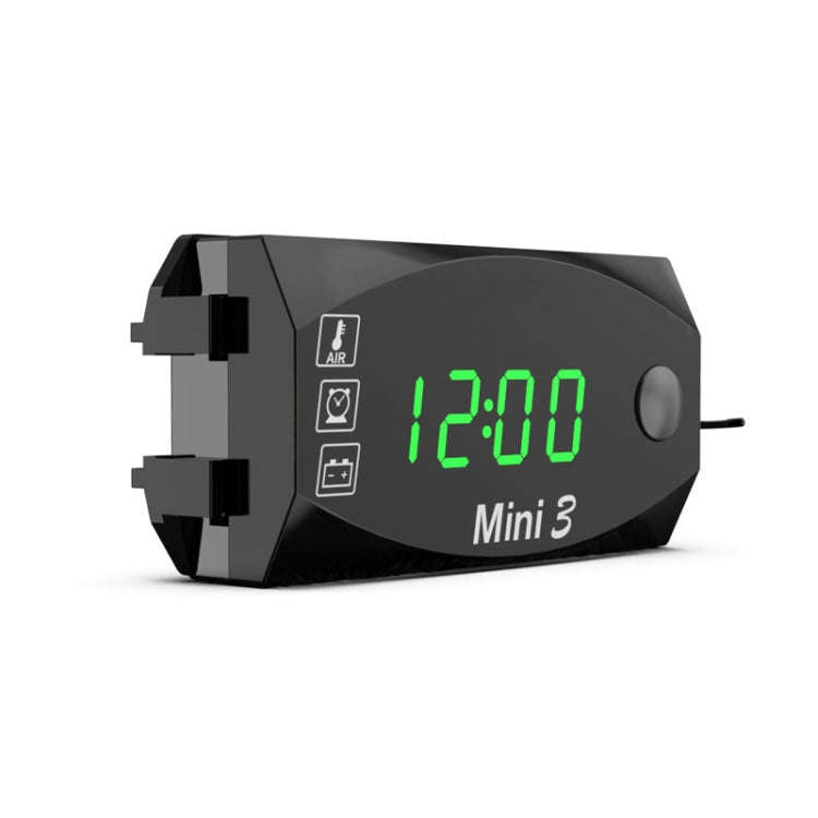 Voltage Clock And Temperature 3 In 1 LED Electronic Meter Large-Screen Digital Display Waterproof...