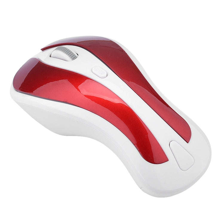 PR-01 1600 DPI 7 Keys Flying Squirrel Wireless Mouse 2.4G Gyroscope Game Mouse(White Red)