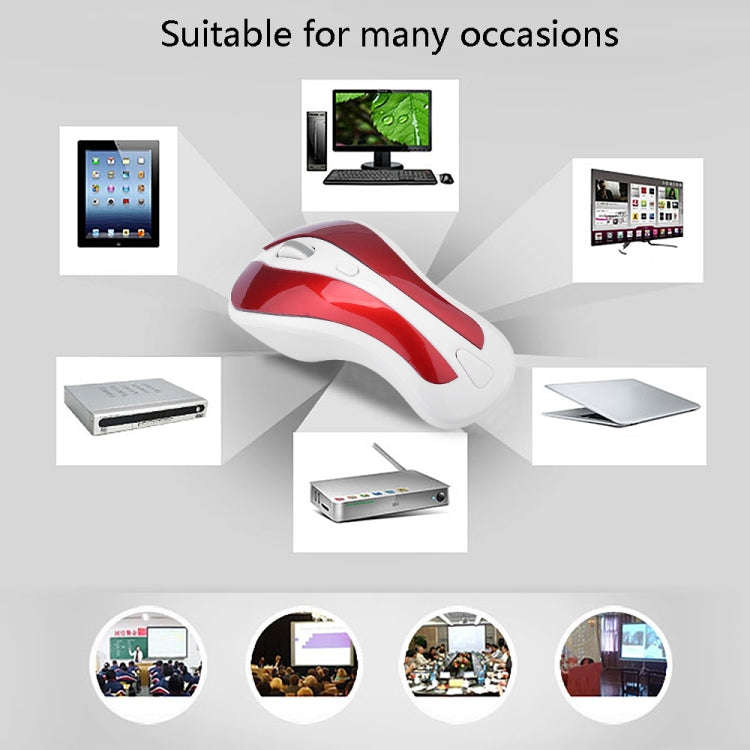 PR-01 1600 DPI 7 Keys Flying Squirrel Wireless Mouse 2.4G Gyroscope Game Mouse(White Green)