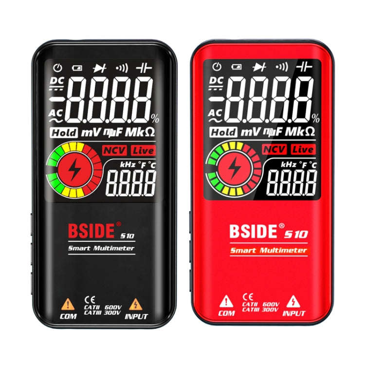 BSIDE Digital Multimeter 9999 Counts LCD Color Display DC AC Voltage Capacitance Diode Meter, Spe...