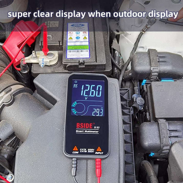BSIDE Digital Multimeter 9999 Counts LCD Color Display DC AC Voltage Capacitance Diode Meter, Spe...