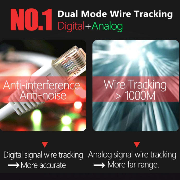 BSIDE FWT82 Analog And Digital Dual-Mode Anti-Interference Intelligent Line Finder Network Cable ...