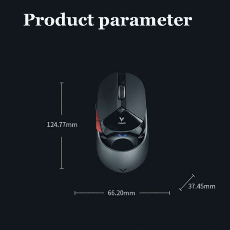 Rapoo VT960 1600 DPI 7 Keys Dual Mode Macro Programmable Symphony RGB Backlit Wireless Gaming Mou...