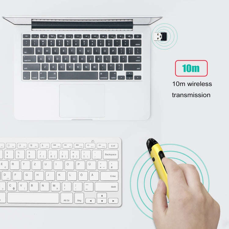 PR-A18 2.4G Charge Mouse Pen Handwritten Glow Wireless Mouse Pen(Silver Gray)