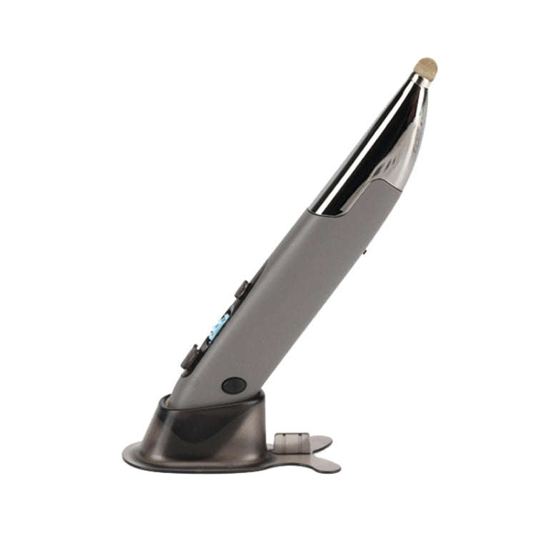 PR-A19 2.4GHz Wireless Charging Bluetooth Mouse Pen Type Shining Quiet Mouse(Silver Gray)