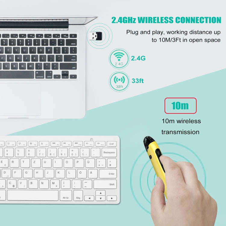 PR-A19 2.4GHz Wireless Charging Bluetooth Mouse Pen Type Shining Quiet Mouse(Silver Gray)