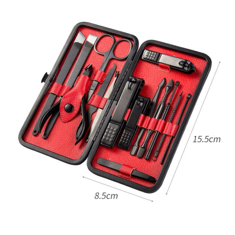 15 In 1 Nail Clipper Home Pedicure Nail Care Tools(Black)