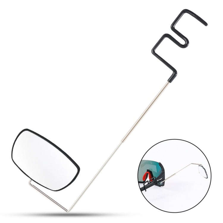 WEST BIKING Bicycle Riding Glasses Mini Rearview Mirror Multi-Angle Adjustable Flat Mirror(Black)