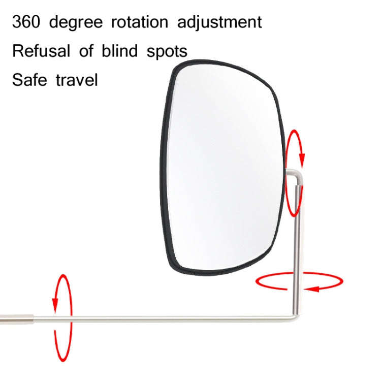 WEST BIKING Bicycle Riding Glasses Mini Rearview Mirror Multi-Angle Adjustable Flat Mirror(Black)