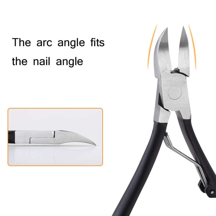 Nail Groove Olecranon Nail Clippers Onychomycosis Dead Skin Pedicure Knife(Black)