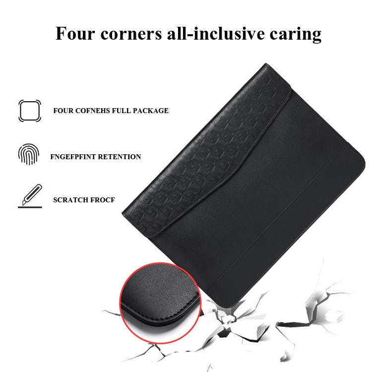 Horizontal  Embossed Notebook Liner Bag Ultra-Thin Magnetic Holster, Applicable Model: 13-14 inch...