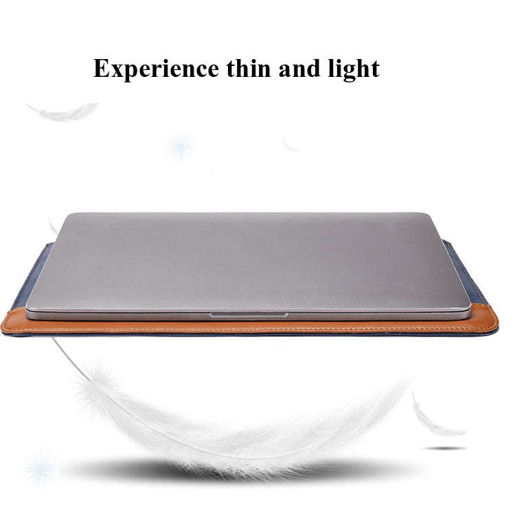 Horizontal Microfiber Color Matching Notebook Liner Bag, Style: Liner Bag  (Blue + Brown), Applic...