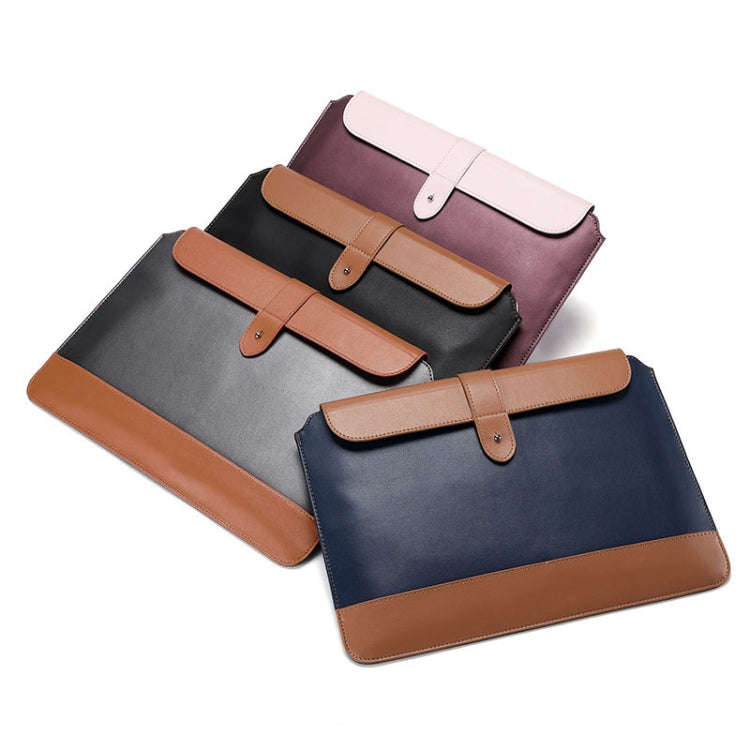 Horizontal Microfiber Color Matching Notebook Liner Bag, Style: Liner Bag+Power Bag (Wine Red), A...