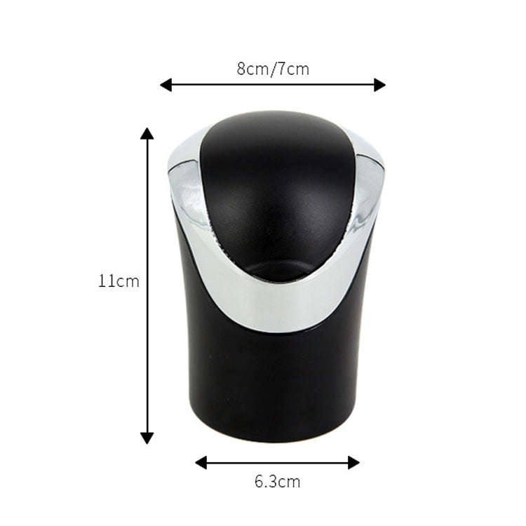 N10 Mini Car Loaded Ashtray With Lamp And Cover Car Supplies(Silver)