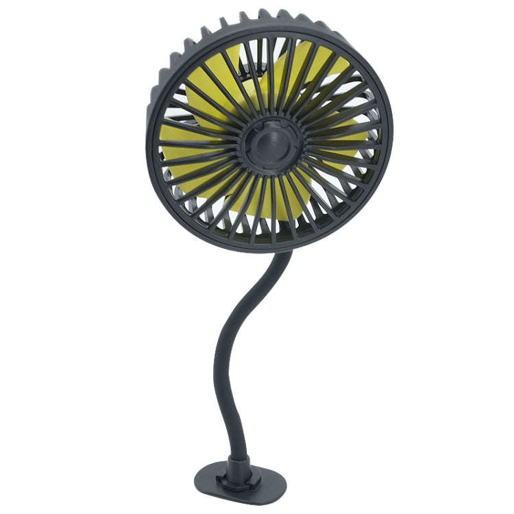 F408 Car Silicone Hose Fan Multi-Angle Adjustment USB Fan(Black)