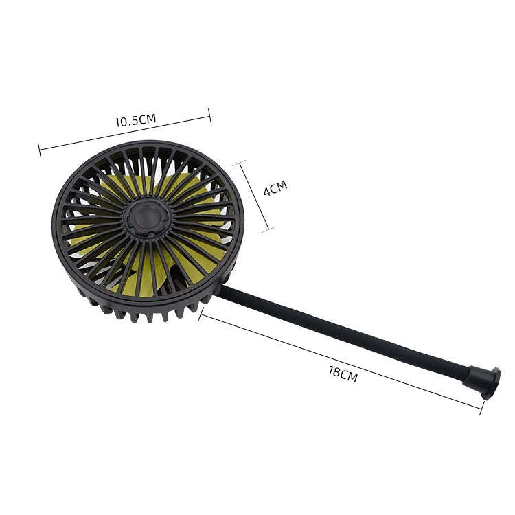 F408 Car Silicone Hose Fan Multi-Angle Adjustment USB Fan(Black)