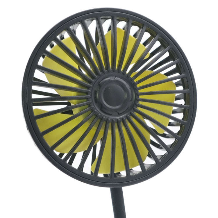 F408 Car Silicone Hose Fan Multi-Angle Adjustment USB Fan(Black)