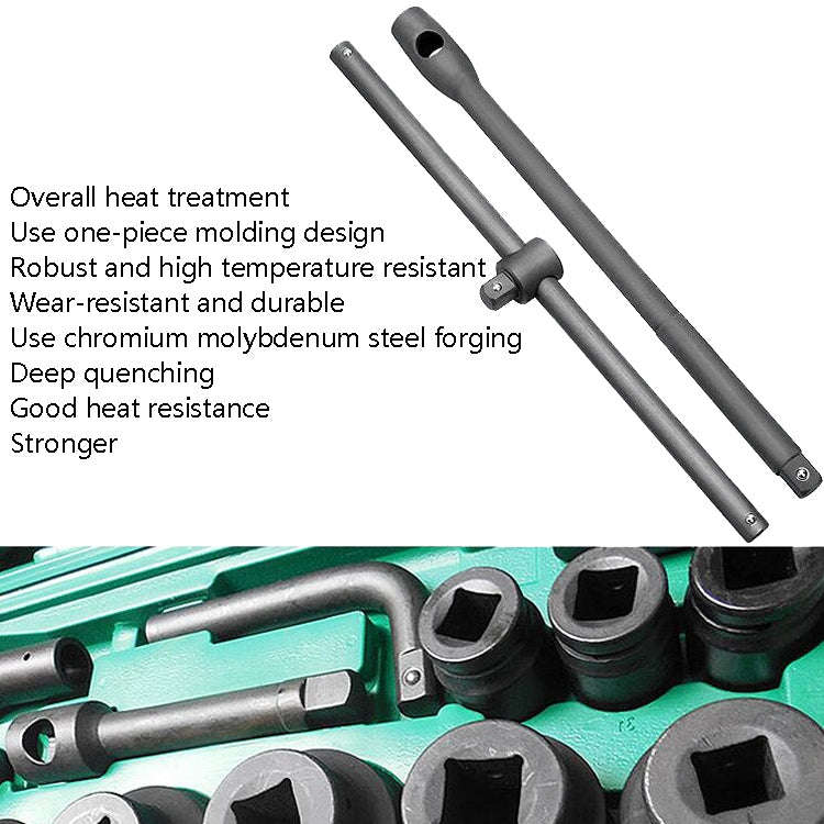 26 PCS / Set Hexagonal Heavy-Duty Socket Auto Repair Socket Wrench(Black Hexagonal)
