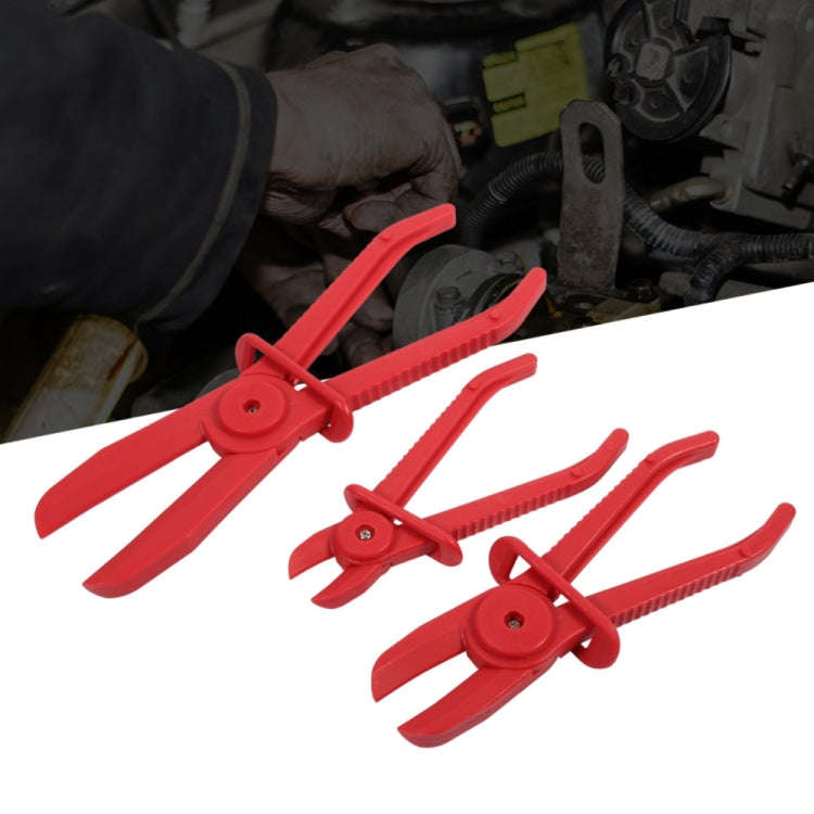 3 PCS/Set Car Nylon Hose Clamp Tool Set Brake Fuel Water Line Clamp Plier (Blue)