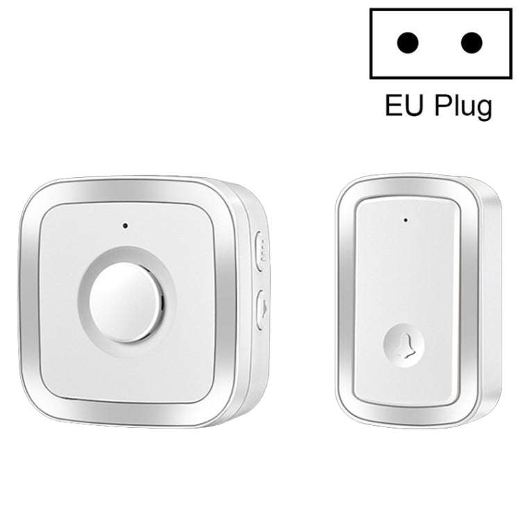 CACAZI A58 1 For 1 Smart Wireless Doorbell without Battery, Plug:EU Plug(Silver)