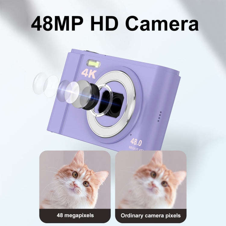 DC303A 2.8-Inch 4K 16X Zoom HD Digital Camera Mini Children Photography Camera AU Plug(Purple Blue)