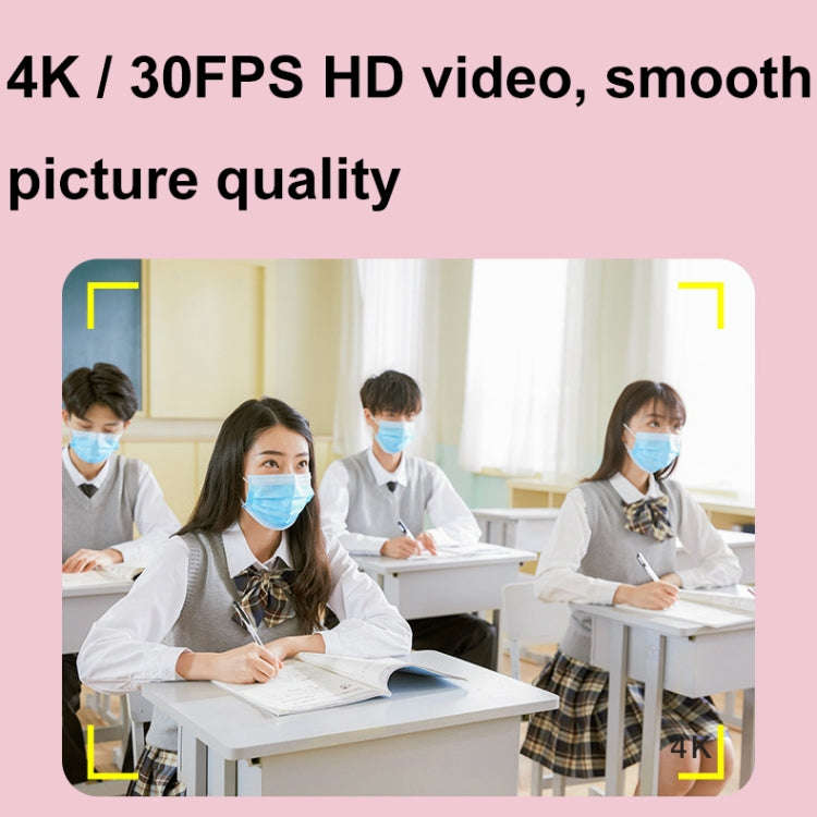DC303A 2.8-Inch 4K 16X Zoom HD Digital Camera Mini Children Photography Camera UK Plug(Purple Blue)