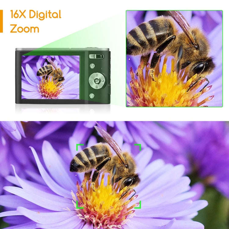 DC303A 2.8-Inch 4K 16X Zoom HD Digital Camera Mini Children Photography Camera AU Plug(Purple Blue)