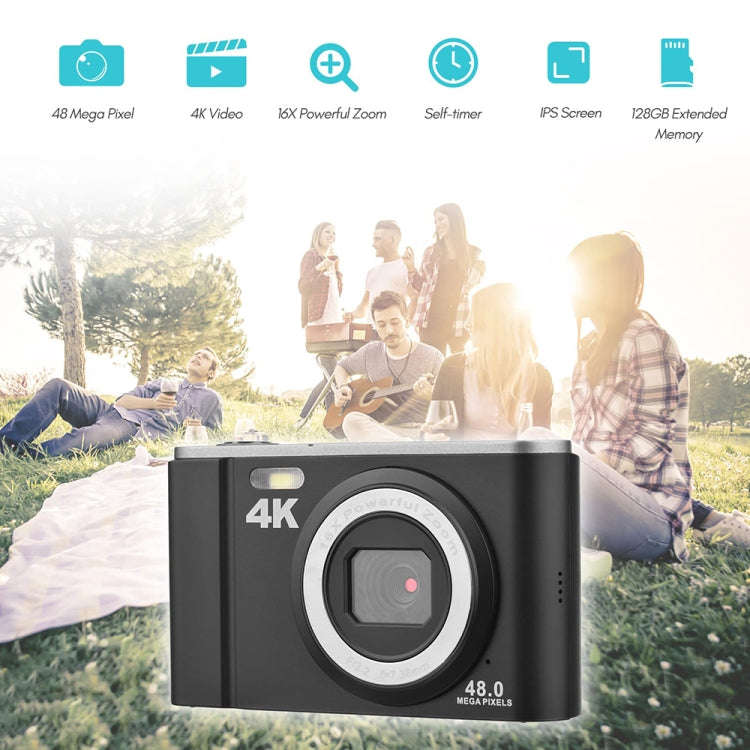 DC303A 2.8-Inch 4K 16X Zoom HD Digital Camera Mini Children Photography Camera EU Plug(Pink)