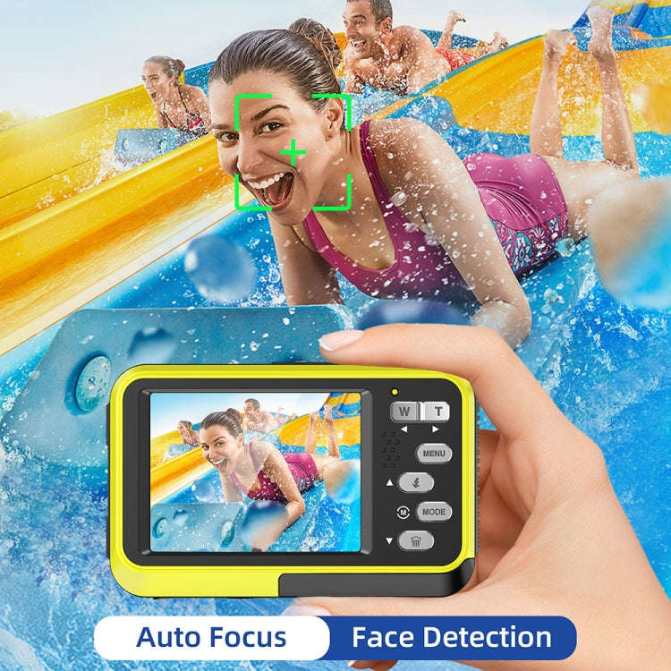 WDC901 3.5m Waterproof 48MP HD Dual Screen Outdoor Sports Digital Camera EU Plug(Blue)