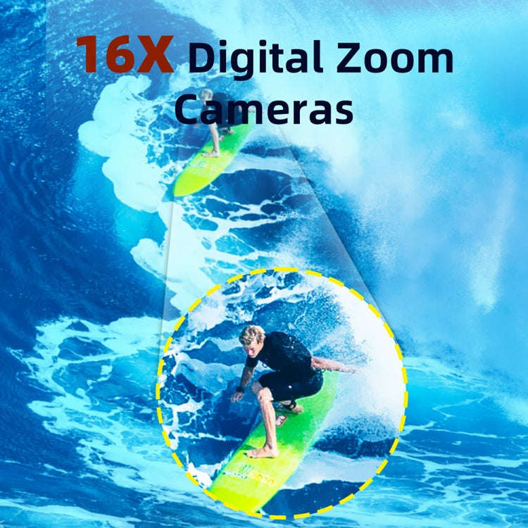 WDC901 3.5m Waterproof 48MP HD Dual Screen Outdoor Sports Digital Camera EU Plug(Blue)