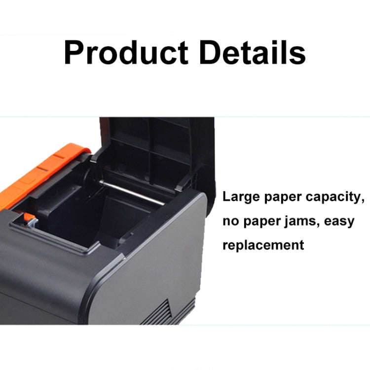 Xprinter XP-T58L 58mm Supermarket Cashier Receipt Thermal Printer, Spec: Parallel Port(UK Plug)
