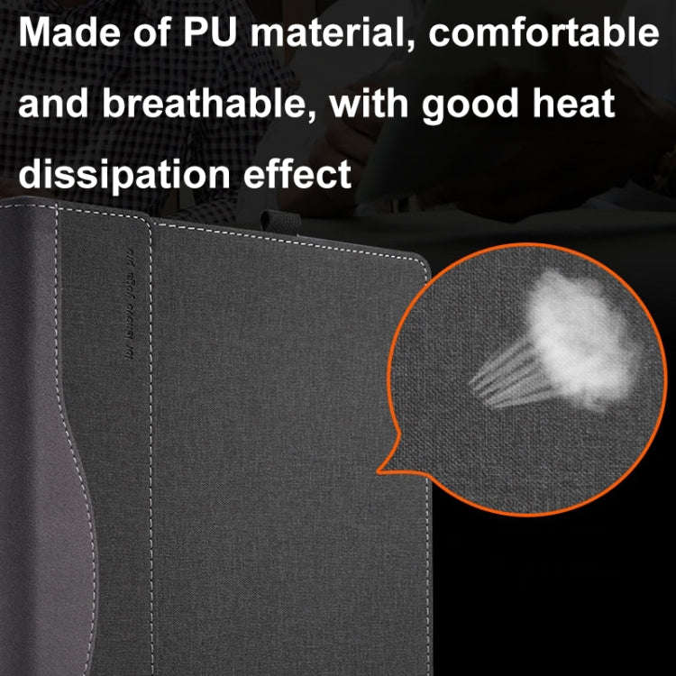 For Samsung Galaxy Book 2 Pro 360 15.6 inch Leather Laptop Anti-Fall Protective Case With Stand(B...