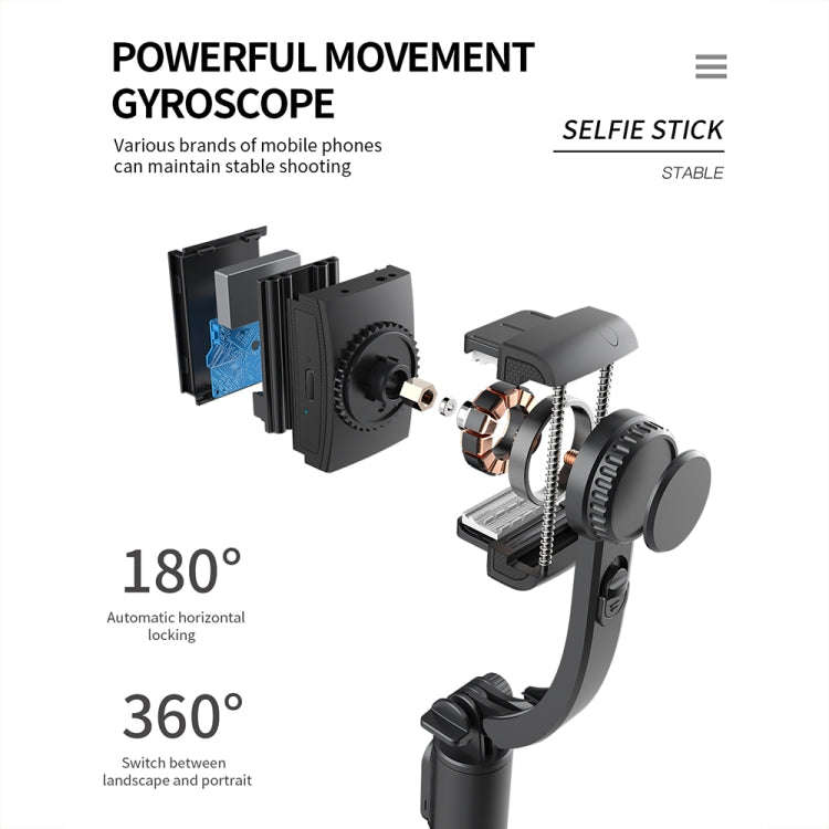CYKE Q08 Anti-Shake Gimbal Bluetooth Selfie Stick Handheld Phone Live Tripod(No light Version)