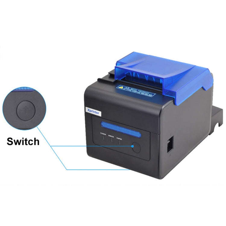 Xprinter XP-C300H 80mm Sound And Light Alarm Store Cashier Rreceipt Thermal Printer, Spec: USB+CO...