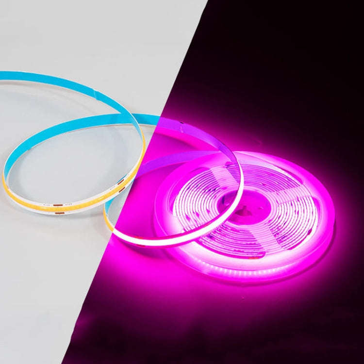 1m 24V 320 Beads 12W 8mm Wide COB Adhesive Decorative LED Light Strip, Style: Purple(Color Monoch...