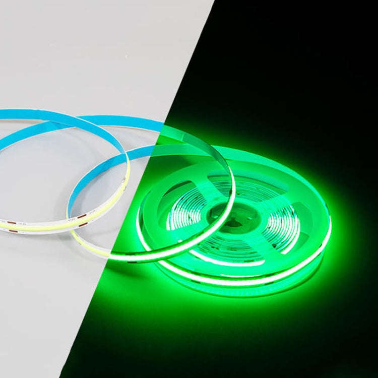 1m 24V 320 Beads 12W 8mm Wide COB Adhesive Decorative LED Light Strip, Style: Green(Color Monochr...
