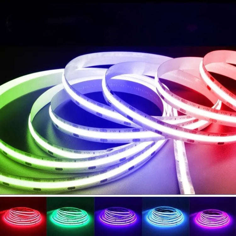 1m 24V 320 Beads 12W 8mm Wide COB Adhesive Decorative LED Light Strip, Style: Red(Color Monochrom...